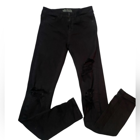 Wild Fable High Rise Skinny Jeans Black and Distressed Ladies Size 00 - Picture 1 of 11